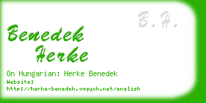 benedek herke business card